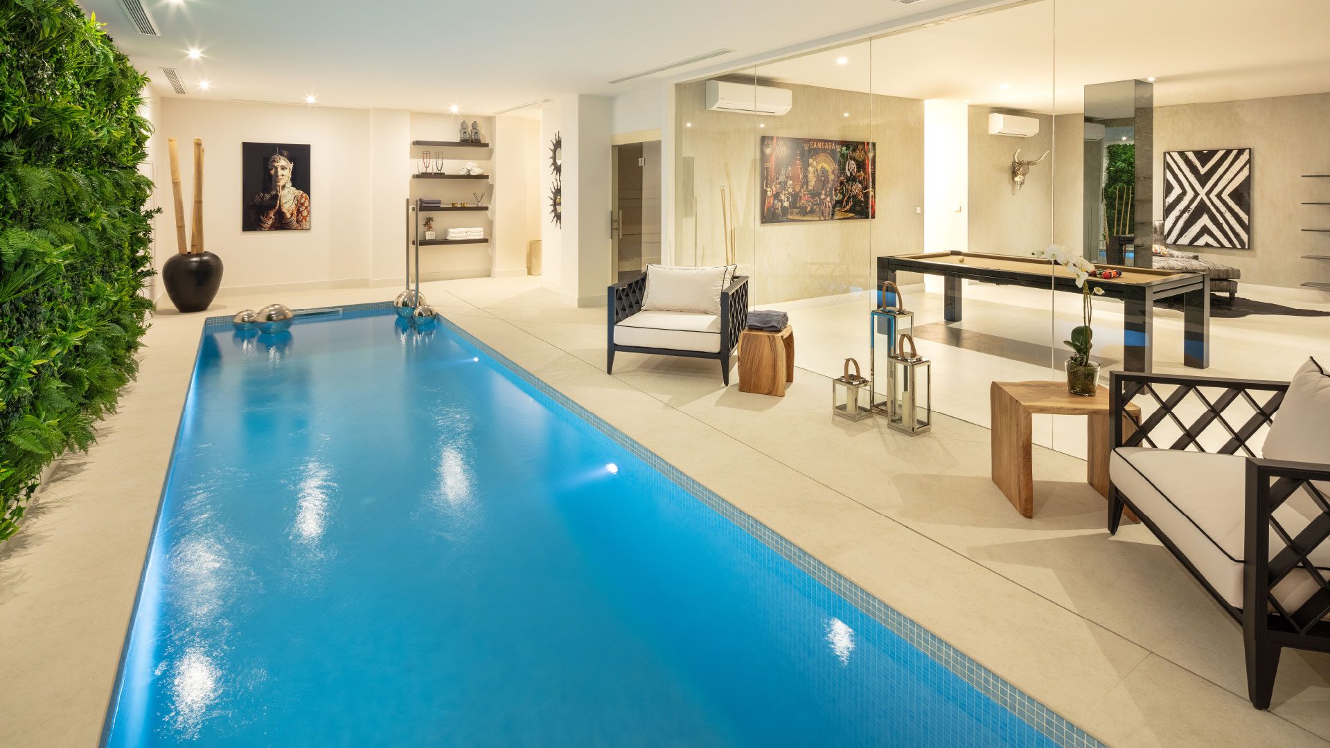 luxury villa anamaya golf valley marbella - indoor pool