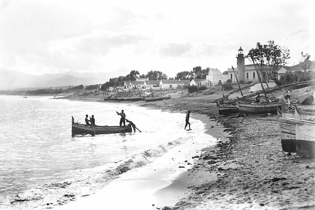 Photo de Marbella dans le village de pêcheurs des années 1950