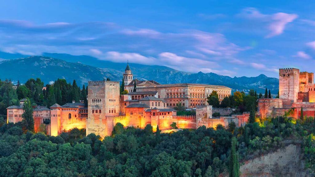 Alhambra evening Granada, Andalusia, Spain