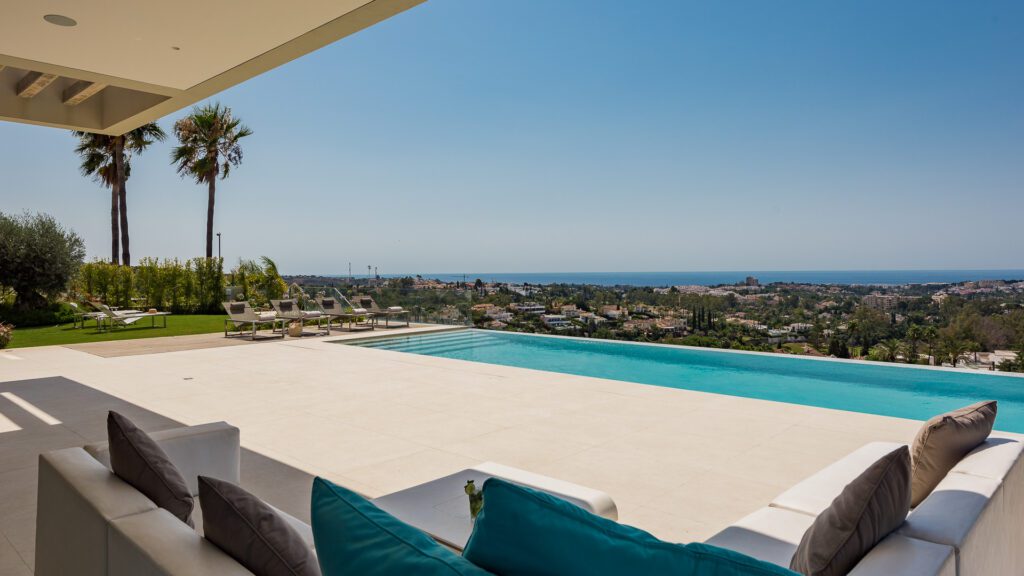 View at Villa Anamaya 1, with a sea view, Marbella.