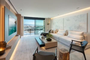 Living Room - Frontline Apartment in Puerto Banus