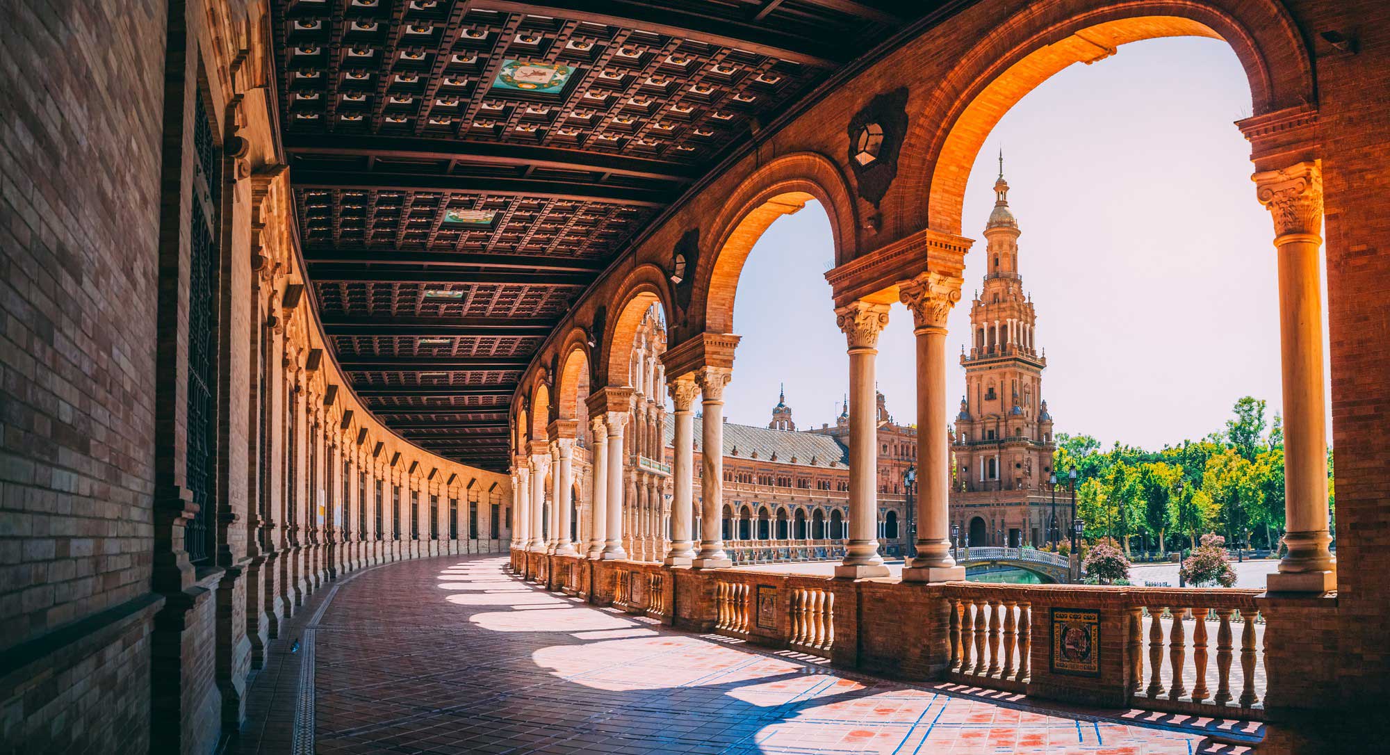 beautiful view plaza de espana seville spain 2