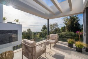 Villa with terrace and sitting area in Sierra Blanca, Marbella, Spain