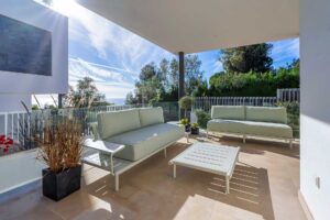 Villa with terrace and sitting area in Sierra Blanca, Marbella, Spain