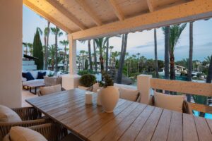 Terrace Night - 3 Bedroom Townhouse in Puente Romano, Marbella - Gazania 31