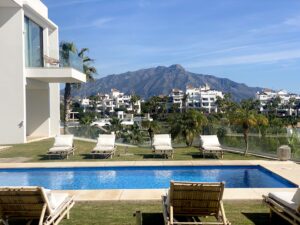 Sun beds, Pool, Mountain view - Villa Fuego - Sea View Retreat with Private Pool in Benahavis